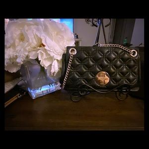 Kate Spade black quilted shoulder bag